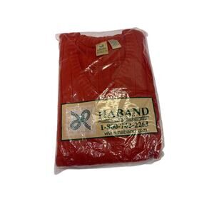 Haband Men's NEW  v neck sweater Orange size XL